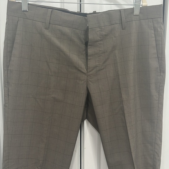 NWT all saints men’s brown checkered pants 33 - Picture 2 of 11
